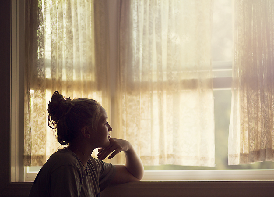 Girl at the window. Natural Light photography